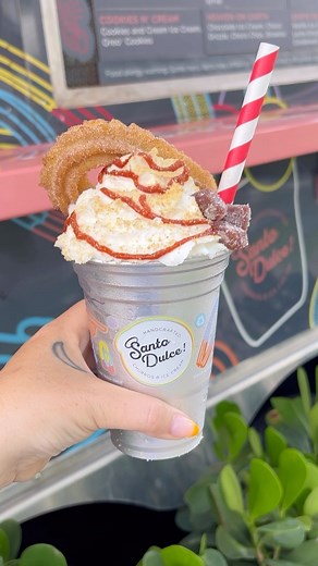 Shalean Ghitis 🌈👭🏻 on Instagram: "🍦GUAVA SHAKEN SANTO SHAKE🥛 Vanilla ice cream, homemade guava sauce, whipped cream, bacadillo bites, and a mini halo churro 🤪- this delicious milkshake can be found @santodulcechurros #miamifood #santodulcechurros #doral #guava #milkshake #freakshake #miami #icecreams #milkshakes #dessertlover #vanillaicecream #thickshake"