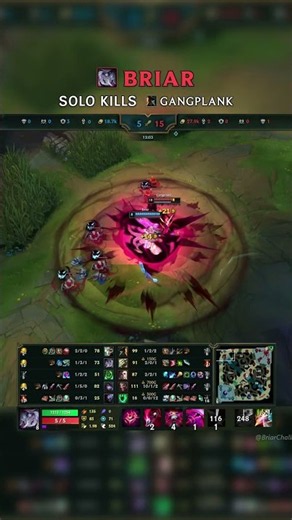 Briar SOLO KILLS Gangplank | BR Master Patch 26.19 #shorts