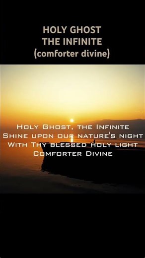 HOLY GHOST THE INFINITE-comforter divine #hymn #pianohymns #jesus