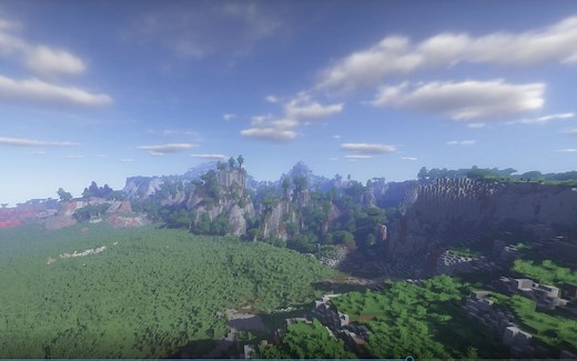 我的世界  真实地形+极致光影+64极限视距+极限帧数~