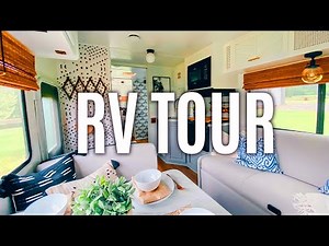 RV Makeover Tour Final Reveal 🔵 Remodeled Class C on a budget!