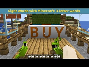 Sight Words with Minecraft: 3-letter words (part 1)