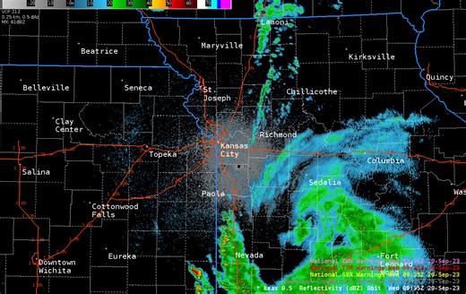 5:20am radar update: Showers and storms continue across portions of southwestern Missouri this morning, along with showers in central and northern MO. Looks like the the majority of the KC Metro will remain dry, with a few showers just to the east through sunrise. | US National Weather Service Kansas City Missouri
