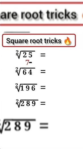 Find Square Roots in Seconds ⚡ | Amazing Math Trick 🤯 #education #status