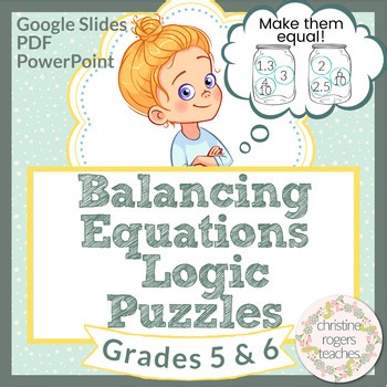 Math Logic Puzzles Back to School 5th Grade and 6th Grade Math Enrichment