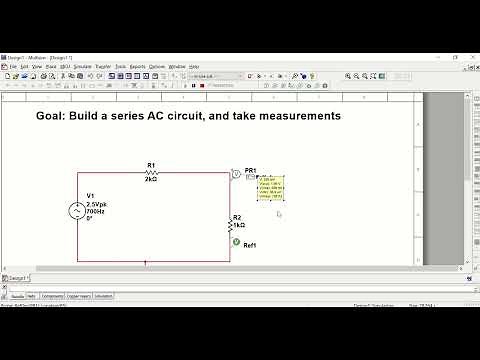 [Intro to Eng] Lab 6A Multisim Demo - Series AC Circuit Measurements