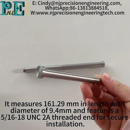 High Performance Custom CNC Machining 303 Stainless Steel Long Threaded Collar Push Rod