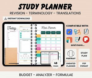 Ultimate Digital Study Planner for Students With Academic Goal Setter Daily Weekly Organizer Study Schedule Exam Prep and Homework Tracker - Etsy UK