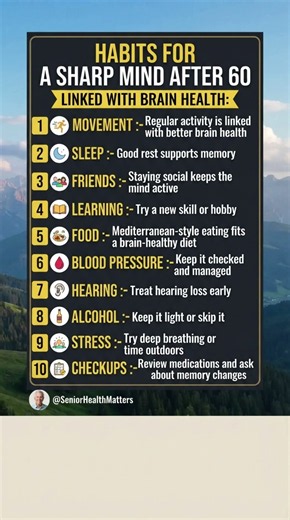 10 Habits for a Sharp Mind After 60
