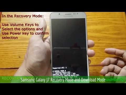 Samsung Galaxy J7 Recovery Mode and Download Mode