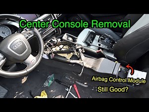 Salvage Car Rebuild Project 2012 Audi S5 Part 6: Center Console and Air Bag Control Module Removal