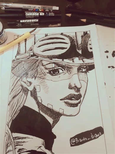 Inking Gyro Zeppeli: A JoJo's Bizarre Adventure Tutorial