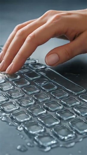 Water Keyboard ASMR ⌨️ | Gentle Press & Liquid Sounds