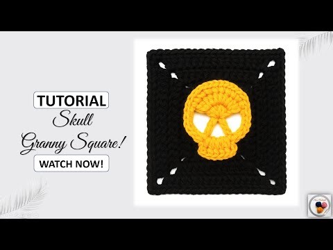 Crochet Skull Granny Square | Easy & Perfect Pattern for Beginners
