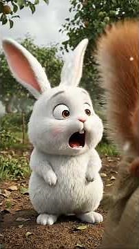 Cute Bunny Fun! Snowfluff’s Apple Garden Games… Gone Wrong! 🍎😂