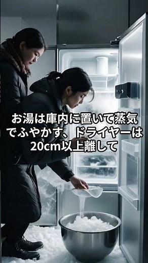 冷蔵庫の霜取りを30分で終わらせる方法