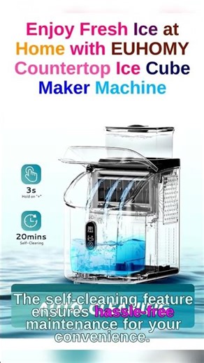 Transform Your Beverage Experience with the EUHOMY Ice Cube Maker.