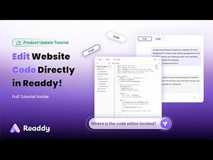 Code editor is live in Readdy.Edit your website code directly.