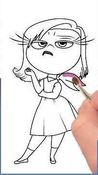 Drawing Disgust from Inside Out in 60 Seconds! #drawing #howtodraw #anime