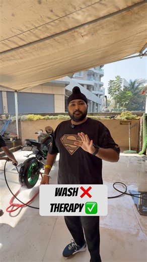 Only Bikers Will Understand This Feeling - Therapy ❤️ #bikewash #bikelovers #riders #maintenance
