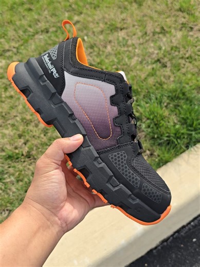 ⚡ Timberland PRO Powertrain EV Comp-Toe Athletic Work Sneaker 👟 Built for Work, Styled for Everyday #TimberlandPRO #WorkSneakers #CompToe #Timberland #FYP Stay protected and comfortable all day with the Timberland PRO Powertrain EV Comp-Toe Athletic Work Sneaker ⚡ Featuring a lightweight athletic design with a durable composite toe, this work sneaker gives you the protection you need without the bulky feel of traditional work boots. The black and gray colorway with bright orange accents adds a 