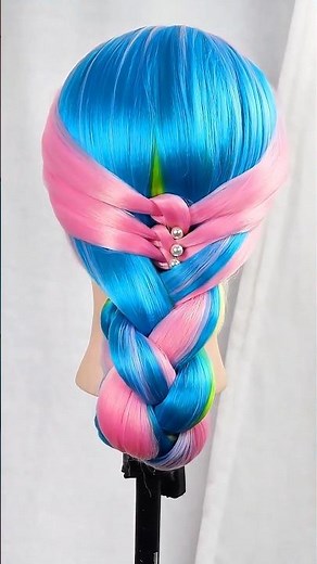 Elegant Hair Look for Long Hair 🌺 #braids #beauty #hair #viral #hairstyles