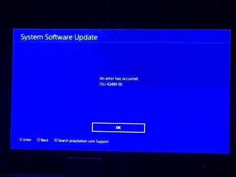 Fixed PS4 System Software Update Error Code SU-42481-9