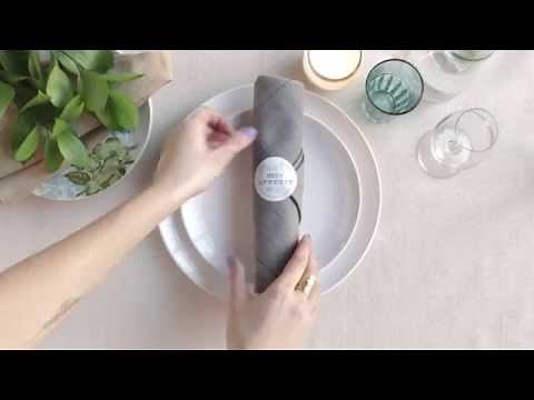 Table Setting Tips: Napkin Folds - Silverware Napkin Roll