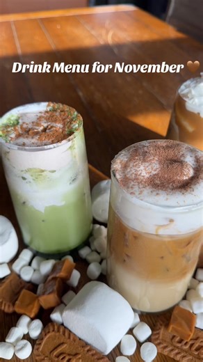 🔥🔥NEW DRINKS DROPPING 🔥🔥 Caramelized banana latte 🍌 ~homemade banana syrup paired with our double shot of delicious espresso paired with your choice of milk and HOMEMADE delicious whipped cream topped with coco powder 😋🤪 Cookie butter marshmallow latte 🍪 ~homemade cookie butter & marshmallow syrup paired with our double shot of delicious espresso paired with your choice of milk and topped with whipped cream & a biscoff cookie Hazelnut chai ☕️ ~homemade hazelnut syrup paired with our hous