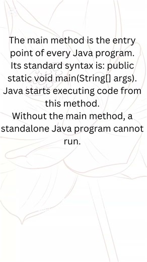 Java Basics Series (10/25) 🚀Why main method is important.#Java #Programming #LearnJava