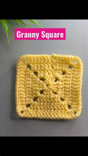 Easy Granny Square for Beginners 🧶 No Magic Ring! #crochet #handmade #grannysquare #diy