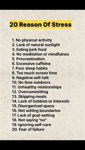 20 reasons for stress | you need to know
