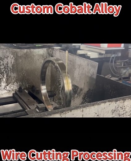 A Close-up of SYTOP Wire EDM Process! SYTOP is machining a variety of customized high-quality stellite alloy parts through precision wire EDM. #stellite #Factory #engineering #cobalt #SYTOP #EDM