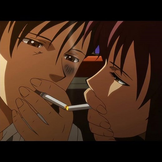 Rock and Revy Kiss Between Black lagoon #anime #blacklagoonedit