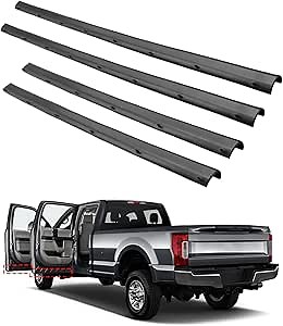 Front Rear Lower Door Weatherstrip Trim Seal Belt Fit for Ford F250 F350 F450 F550 Super Duty Crew Cab 1999-2016 Excursion 2000-2005 Replace F81Z-2520758-AA 1C3Z-26253A24-A