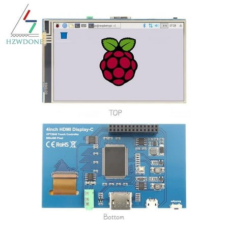 4 Inch Raspberry Pi HDMI Display Raspberry Pi Touch Screen IPS HD 800X480 3B /4B - Walmart.ca
