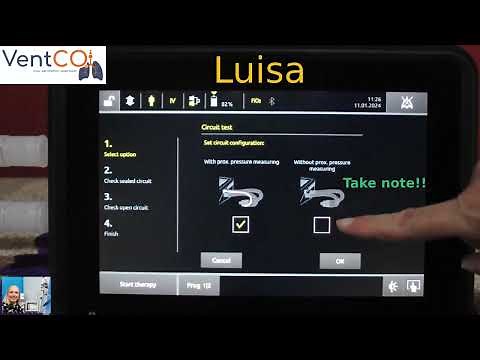 Luisa ventilator circuit test