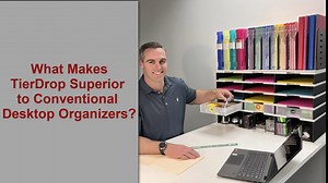 Desktop Organizer 12 Letter Tray Sorter Plus Riser Storage Base & 3 Supply Drawers - Ultimate Office TierDrop Desktop Organizer Stores All of Your Documents & Supplies in One Compact Modular System