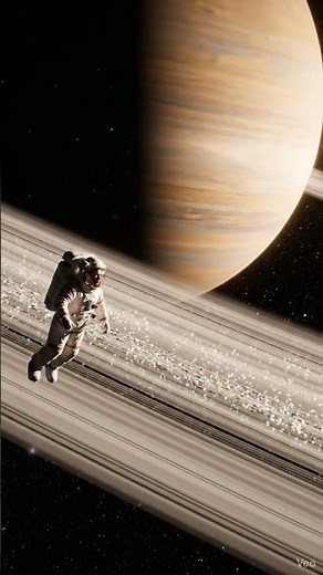 Astronaut Floating Above Saturn’s Rings | 4K IMAX Cinematic Space Scene #space #cosmicexploration