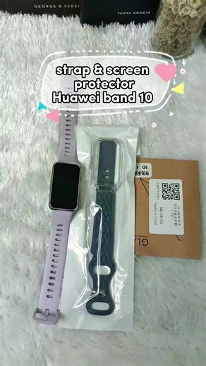 strap & screen protector buat Huawei smart band 10 😊 #strap #smartband #huawei #screenprotector #murahbanget
