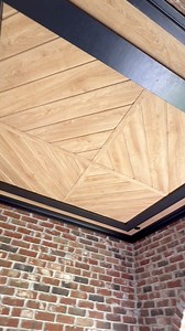 I bet you’ve NEVER seen a porch ceiling like this!! I call it a ChamClad hybrid & it’s absolutely gorgeous! I used ChamClad Sun bleached oak & painted the Miratek a custom match black color. #wkdconstructionllc #newconstructionstruction #gotitcoach #sherwinwilliams #porchdecor #porchgoals #ceilingdesign #sashco #ChamClad #gorgeousness #howto #hybrid | W.K.D. Construction, LLC