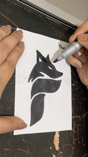 Letter F Fox Drawing 🦊 | Alphabet Animal Art #shorts #alphabet