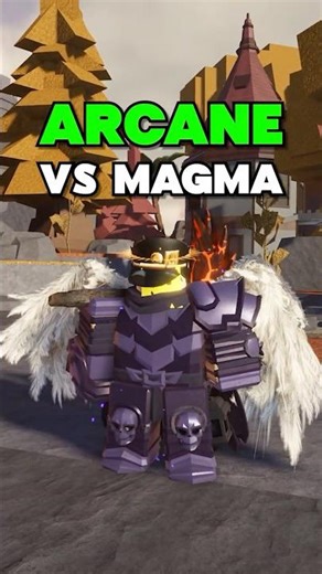 Arcane vs Magma Pickaxe in The Forge...