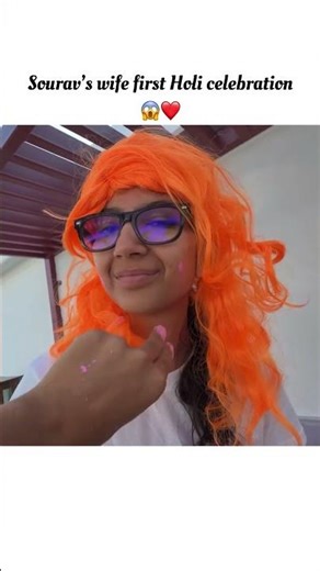 Her first Holi celebration 😱❤️ ​⁠@triggeredinsaan #liveinsaan #shorts