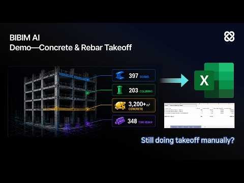 Still Using Schedules and Excel for Concrete & Rebar Takeoff in Revit? — BIBIM AI Automation