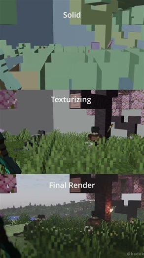 Un render simple de minecraft en blender ❤