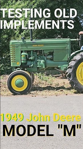 1949 John Deere Model M, Testing Old Implements. #johndeere #tractor #oldtractors #restoration #fyp