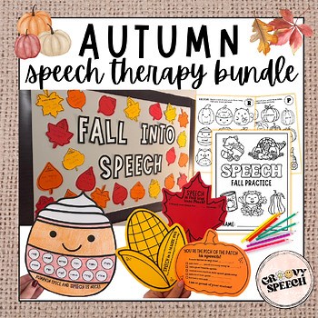 ULTIMATE Autumn Speech Therapy Bundle | Fall Speech Activities and Decor