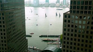 34K views · 1.1K reactions | For the first time in almost a century, the Louis Vutton America's Cup World Series is heading to New York City. We spotted the America's Cup racers practicing outside our window today—and you can see it up close tomorrow! | Condé Nast Traveler | Facebook