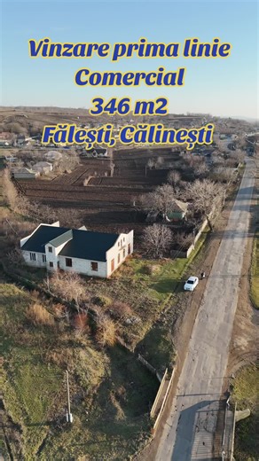Spațiu pentru afaceri comerciale, producție sau depozitare – Călinești, r. Fălești Suprafața terenului: 4 ari Suprafața încăperii: 346 m Construcție solidă: Beton armat și cotileț Facilități: Apă centralizată Canalizare proprie Energie electrică în 3 faze Datorită amplasării și caracteristicilor, acest spațiu este perfect pentru: Desfășurarea unui magazin sau showroom Producție industrială sau artizanală Depozit pentru diverse materiale sau produse